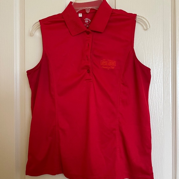 Monterey Club. Tops - Nancy Lopez CC Logo Red Top Medium